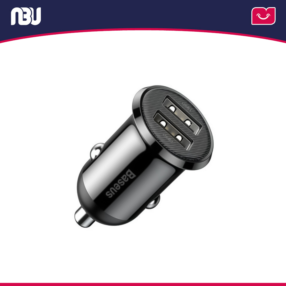 شارژر فندکی بیسوس2پورت مدل CCALLP-01