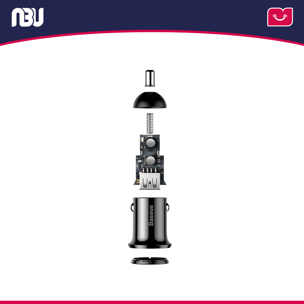 شارژر فندکی بیسوس2پورت مدل CCALLP-01