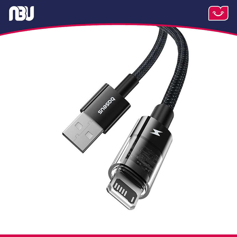 کابل تبدیل USB به لایتنینگ طول 1 متر بیسوس مدل P10373003111-00
