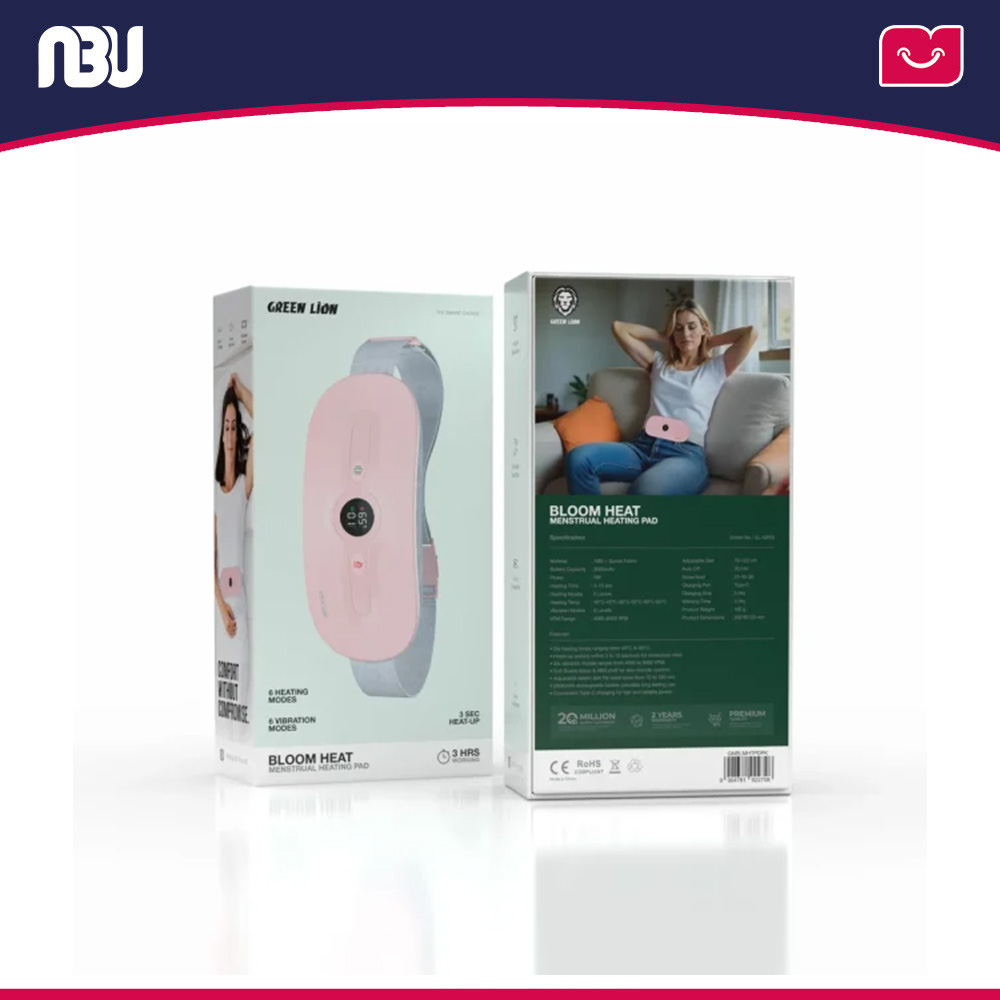 ﻣﺎﺳﺎژور ﻗﺎﻋﺪگی ﮔﺮﯾﻦ ﻻﯾﻦ Bloom Heat Menstrual heating Pad 