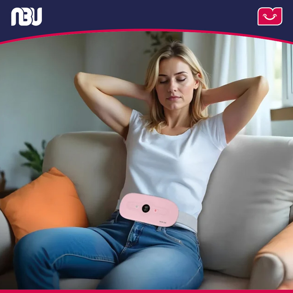 ﻣﺎﺳﺎژور ﻗﺎﻋﺪگی ﮔﺮﯾﻦ ﻻﯾﻦ Bloom Heat Menstrual heating Pad 