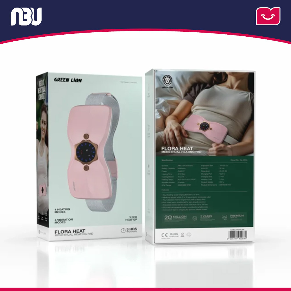 ﻣﺎﺳﺎژور ﻗﺎعدگی ﮔﺮﯾﻦ ﻻﯾﻦ Flora Heat Menstrual heating Pad 