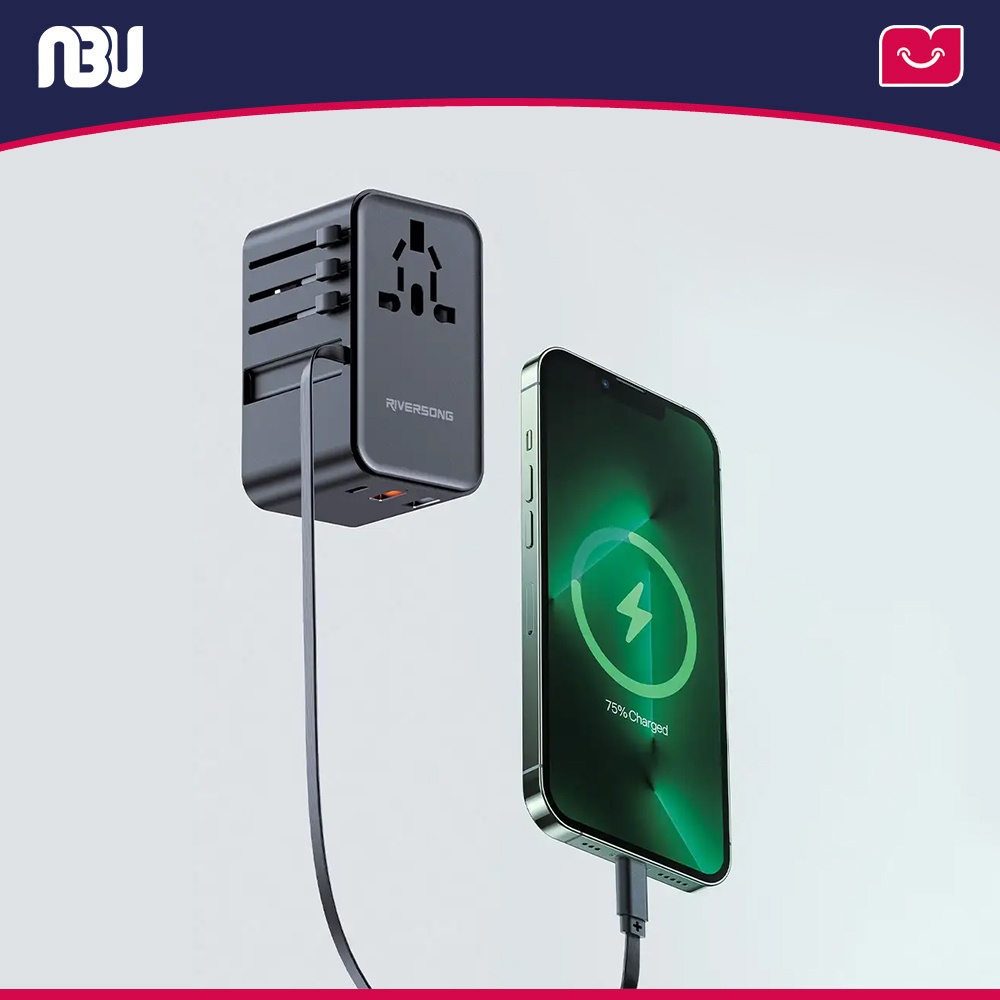 شارژر دیواری مسافرتی ریورسانگ مدل TravelKub 35  AD111