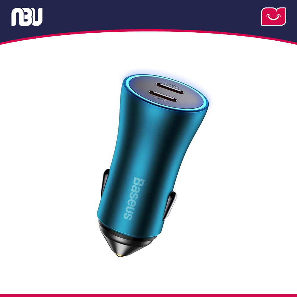 شارژر فندکی فست شارژ ماشین تایپ‌سی 40 وات بیسوس GJP000013