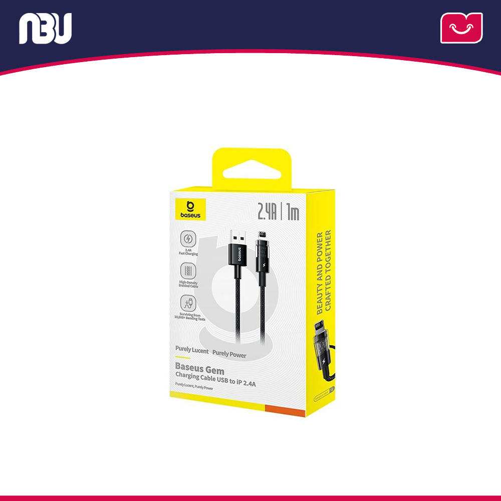 کابل تبدیل USB به لایتنینگ طول 1 متر بیسوس مدل P10373003111-00