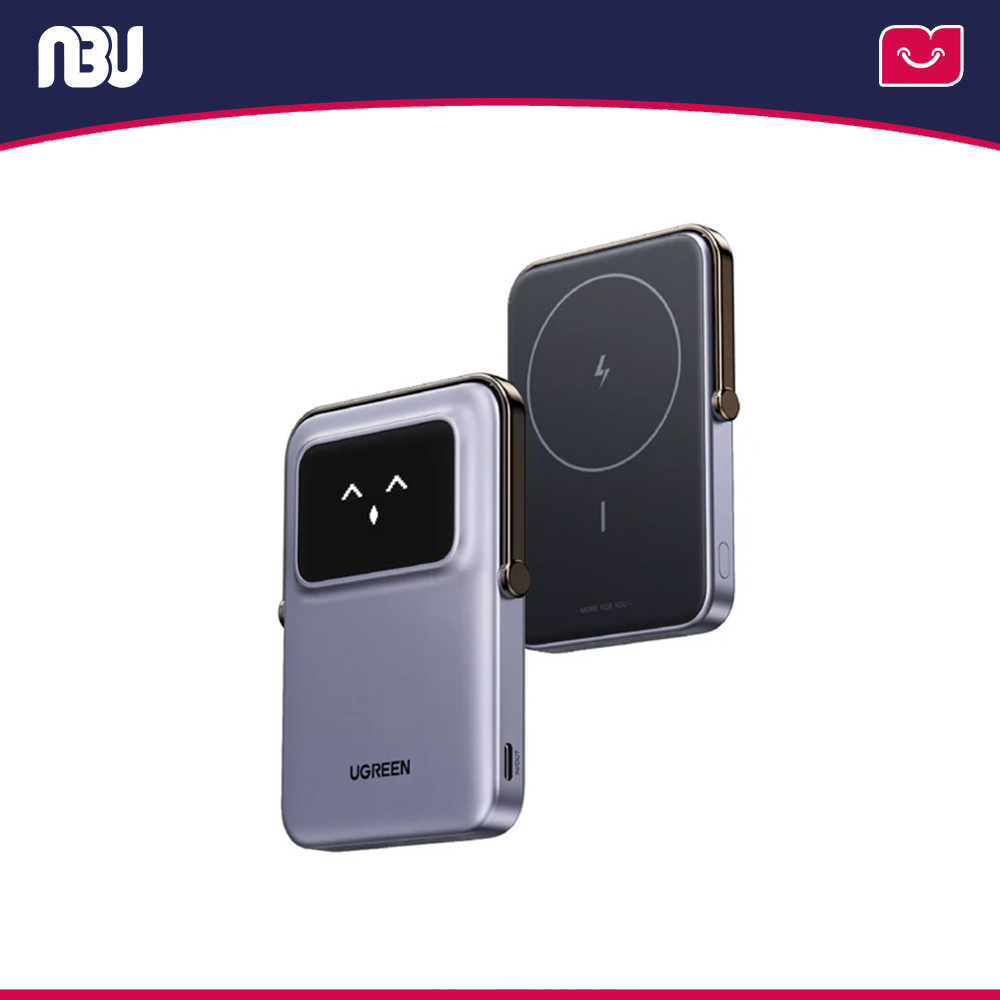 پاوربانک بی‌سیم مغناطیسی رباتی 10000 میلی‌آمپر توان 20 وات یوگرین مدل PB764 