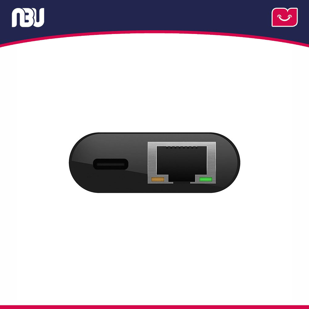 مبدل 1 به 2 USB-C به USB-C و اترنت بلکین مدل INC001bt