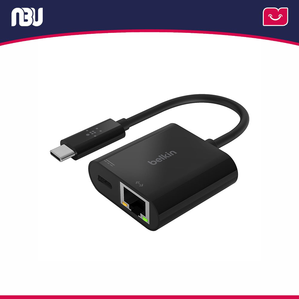 مبدل 1 به 2 USB-C به USB-C و اترنت بلکین مدل INC001bt