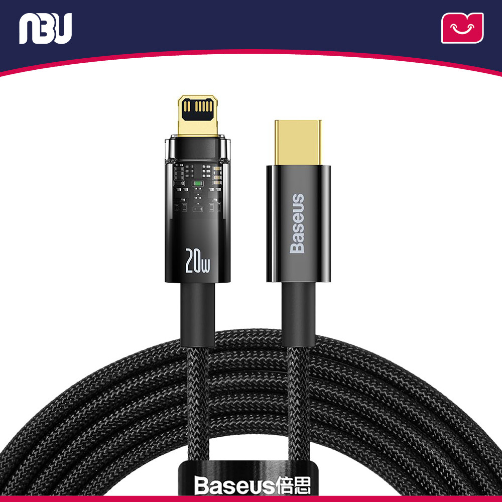 کابل تبدیل 2 متری USB-C به لایتنینگ بیسوس مدلExplorer Series کد CATS000101 شناسه 605681