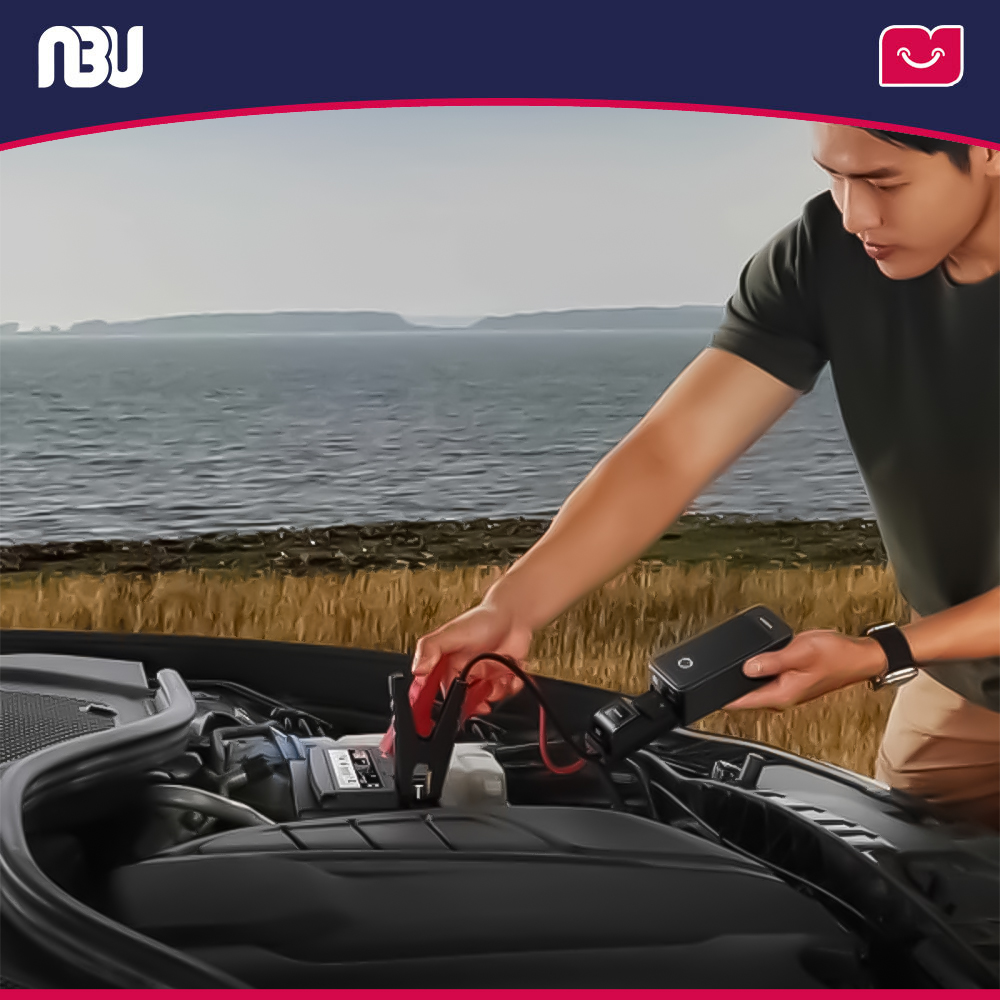 جامپ استارتر و پاوربانک خودرو 6000 میلی آمپر بیسوس   مدل INSTANTLY کد C00259200121-00 شناسه 635909