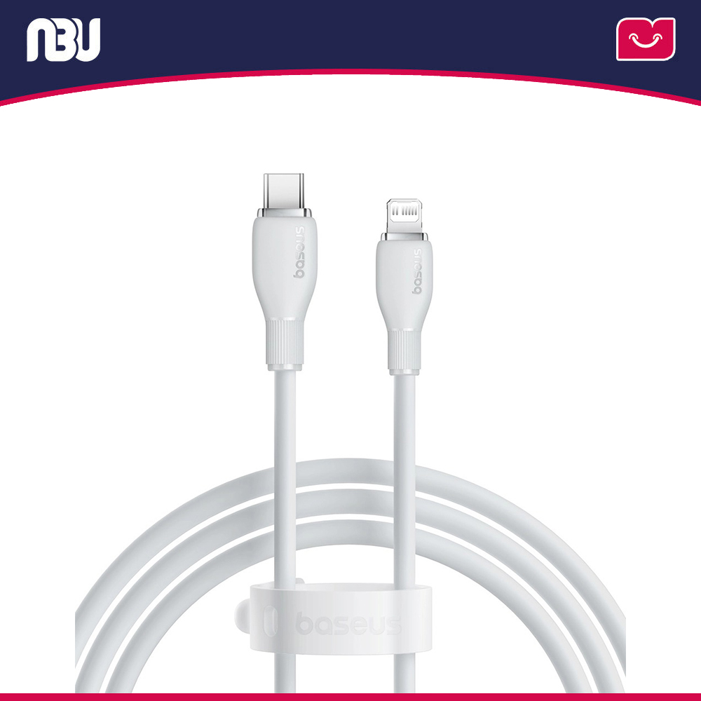 کابل 1.2 متری تایپ سی به لایتنینگ بیسوس مدل Pudding کد P10355701221-00 شناسه 634216 