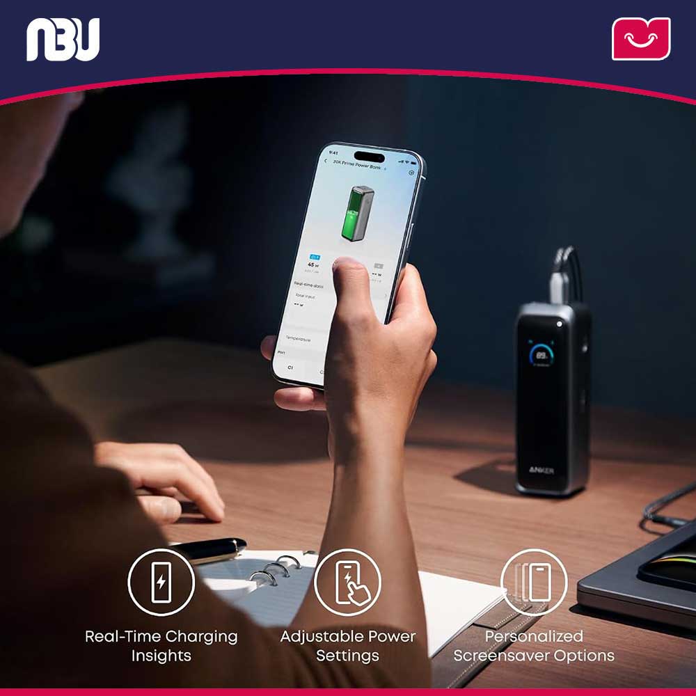 پاوربانک 220 وات انکر ظرفیت 20000 میلی آمپر ساعت مدل A110BH11 