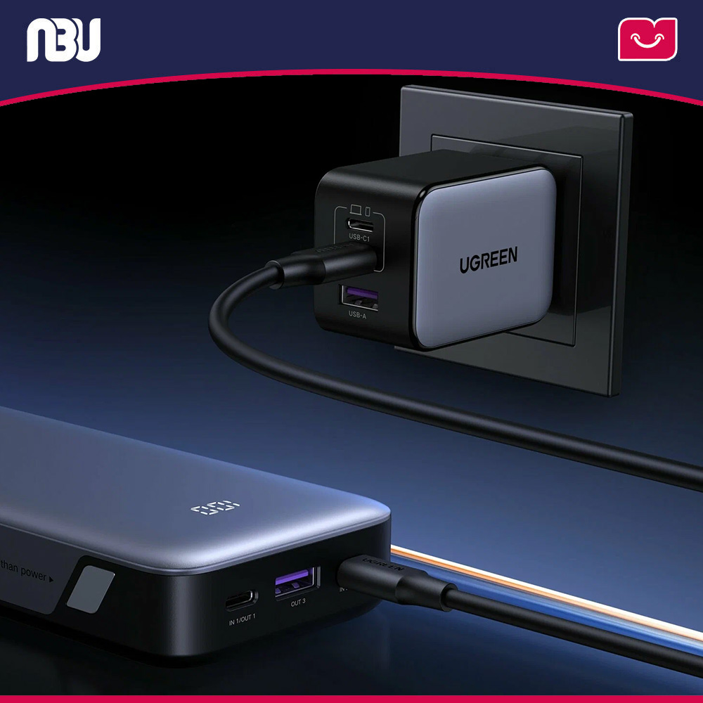 پاور بانک 30 وات 3 پورت 10000mAh یوگرین مدل PB535