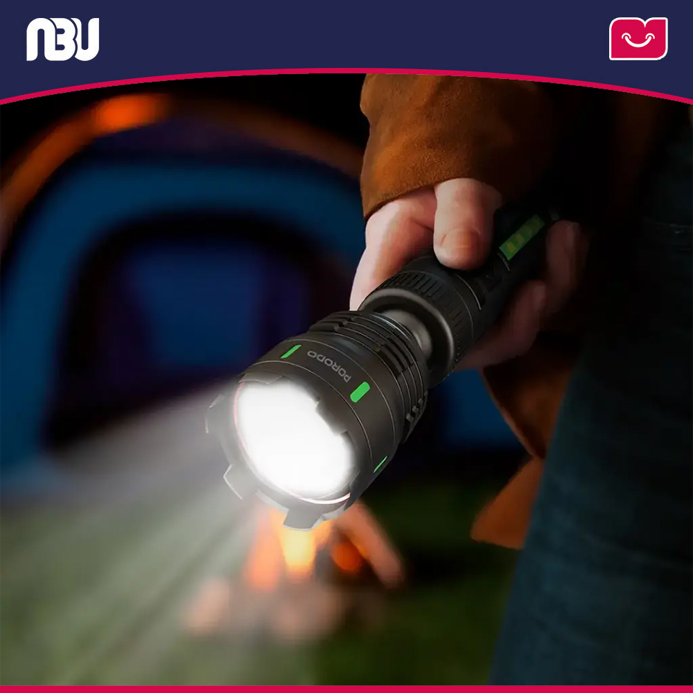 چراغ قوه لیزری چندرنگ با پاوربانک 5000mAh پرودو مدل Orbit