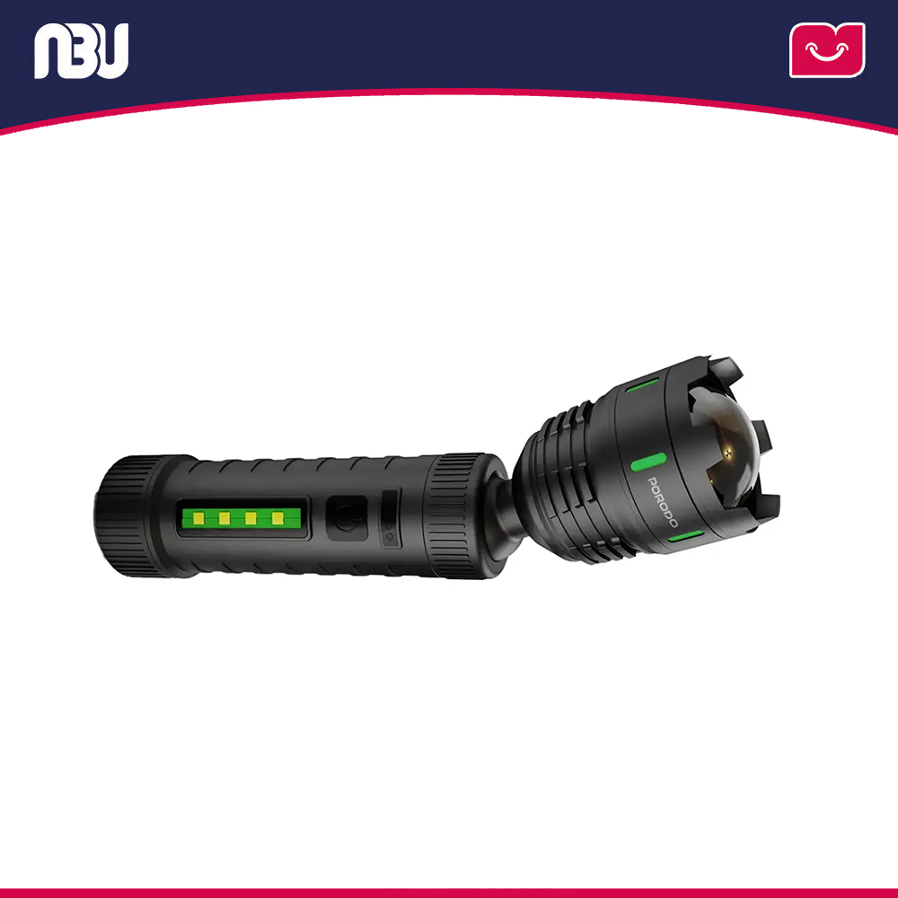 چراغ قوه لیزری چندرنگ با پاوربانک 5000mAh پرودو مدل Orbit