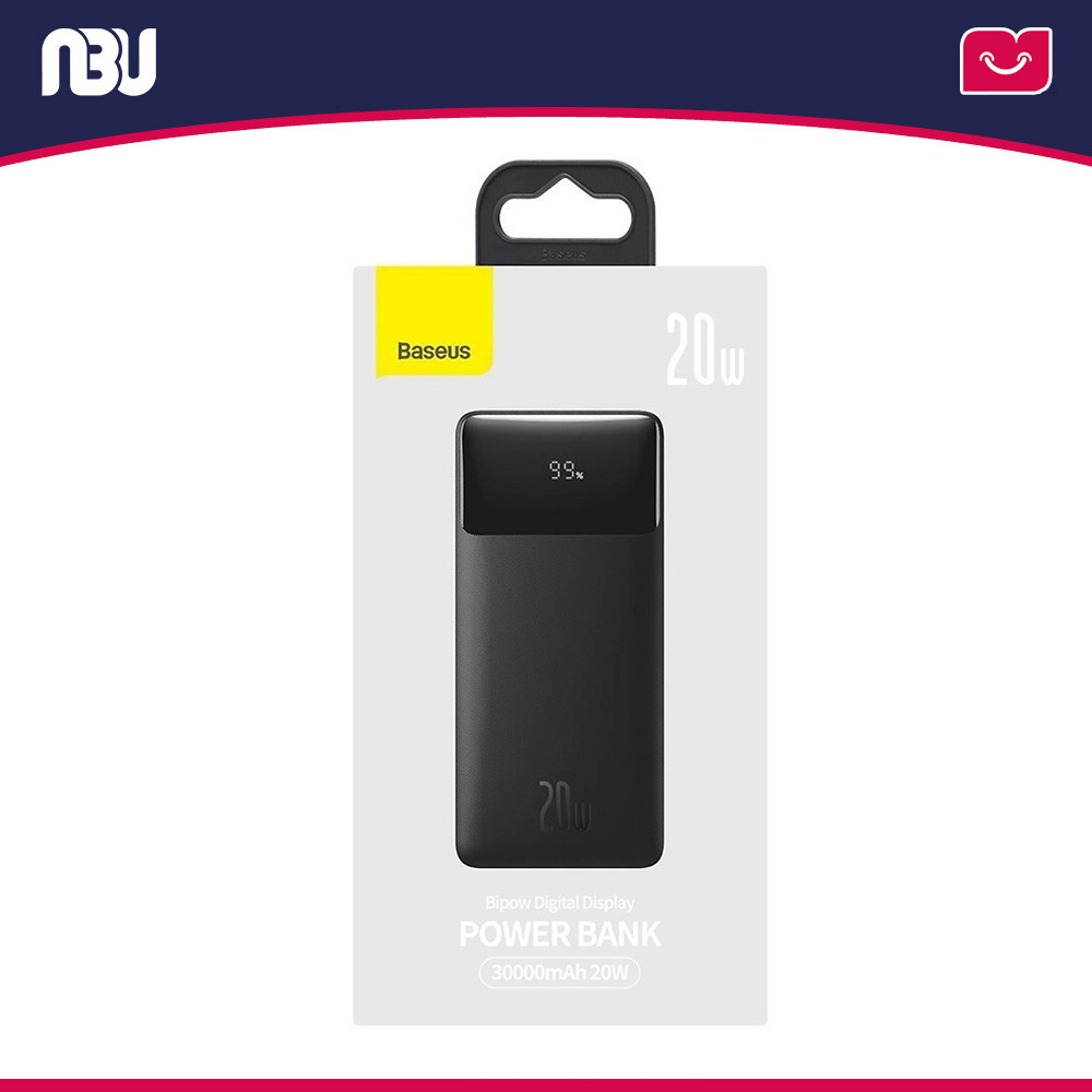 پاوربانک 30000 میلی آمپر 20 وات بیسوس مدل  Bipow Display OE کدPPBD050401 شناسه 618278