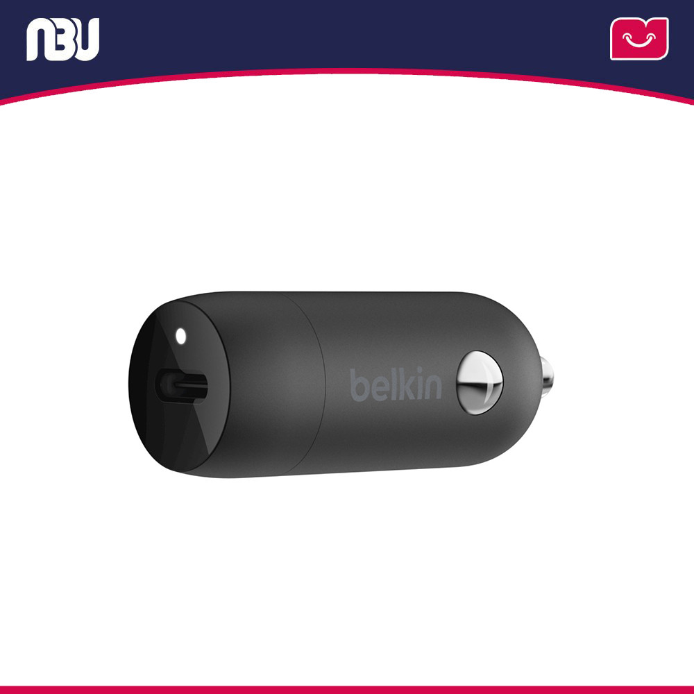 شارژر فندکی USB-C  وات 20 به همراه کابل USB-C به لایتنینگ بلکین مدل CCA003bt04