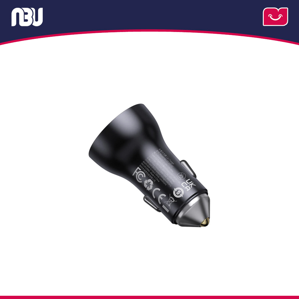 شارژر فندکی بیسوس2پورت 60 وات مدل Golden Contactor Max کدCGJM000213 شناسه 612955 