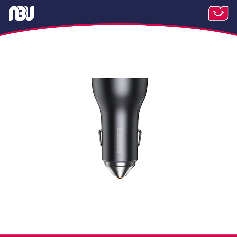 شارژر فندکی بیسوس2پورت 60 وات مدل Golden Contactor Max کدCGJM000213 شناسه 612955 