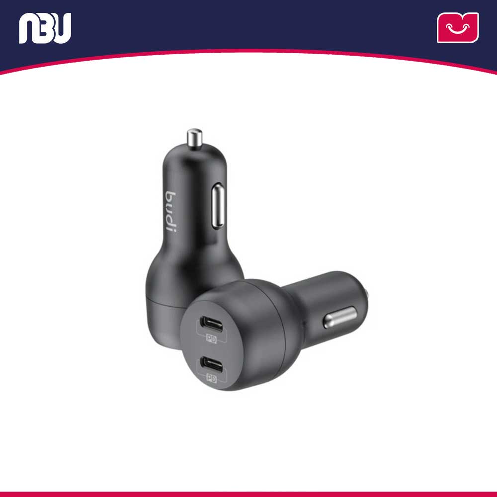 شارژر فندکی 40 وات با دو خروجی USB-C بودی مدل CC108RB