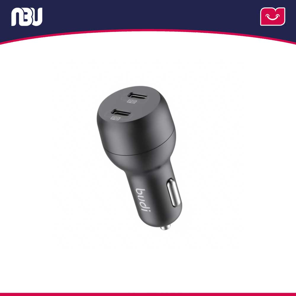 شارژر فندکی 40 وات با دو خروجی USB-C بودی مدل CC108RB
