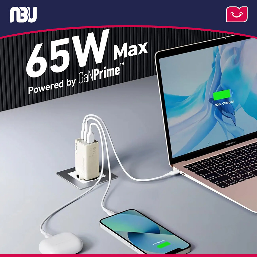 شارژر دیواری 120 وات فست شارژ انکر مدلGaNPrime 737 کدA2148311