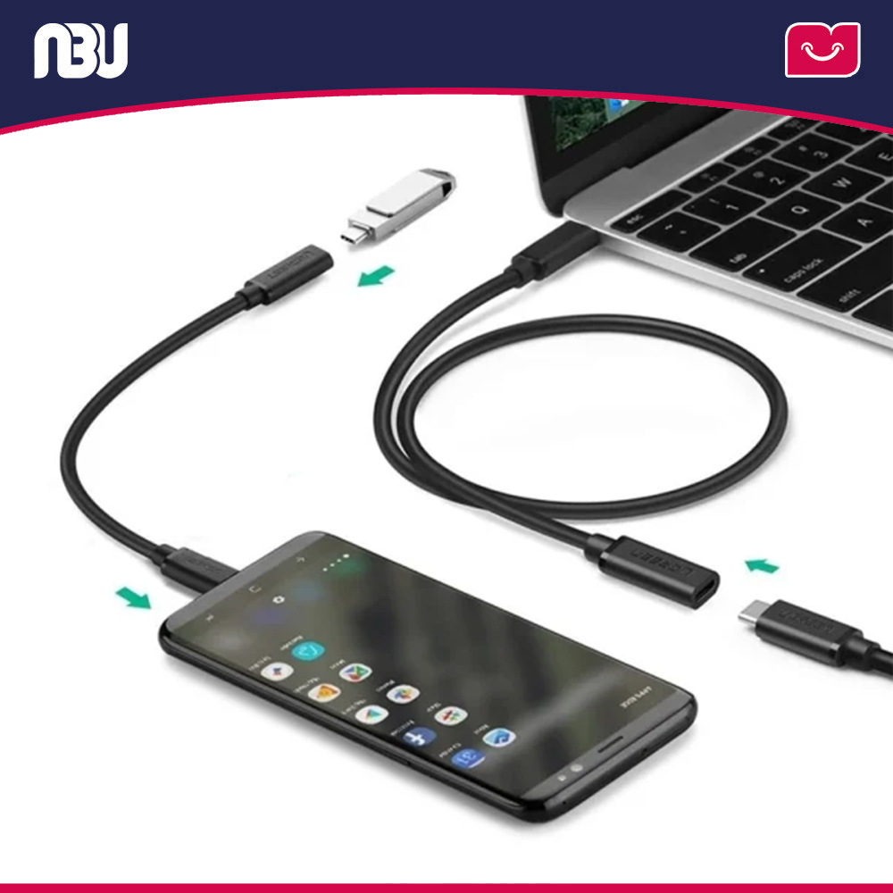 کابل افزایش طول USB-C طول 0.5 متر یوگرین مدلED-008 کد 40574 