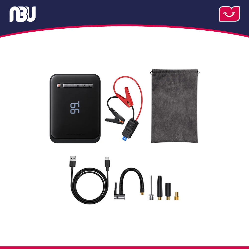 جامپ‌ استارتر، کمپرسور باد و پاوربانک 8000mAh بیسوس مدل SUPER ENERGY 2IN1 کد CGCN000001 شناسه 616915  
