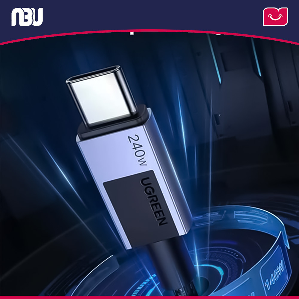 کابل شارژ سریع USB-C به USB-C با توان 240 وات طول 2 متر یوگرین مدل L513