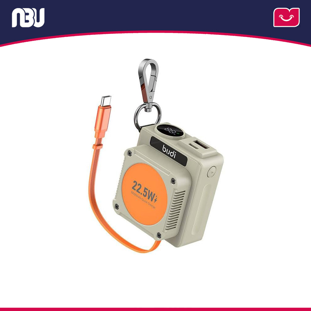 پاوربانک بودی 10000 میلی آمپر 22.5 وات مدل Budi PB815H