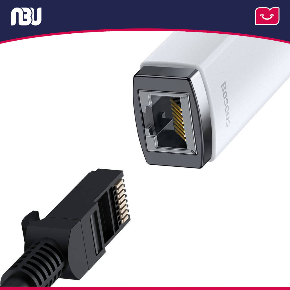 مبدل USB-A به شبکه باسئوس مدل WKQX000102