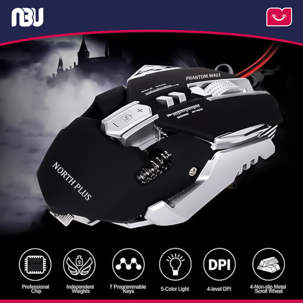 ماوس گیمینگ سیمی نورث پلاس مدل PHANTOM M401