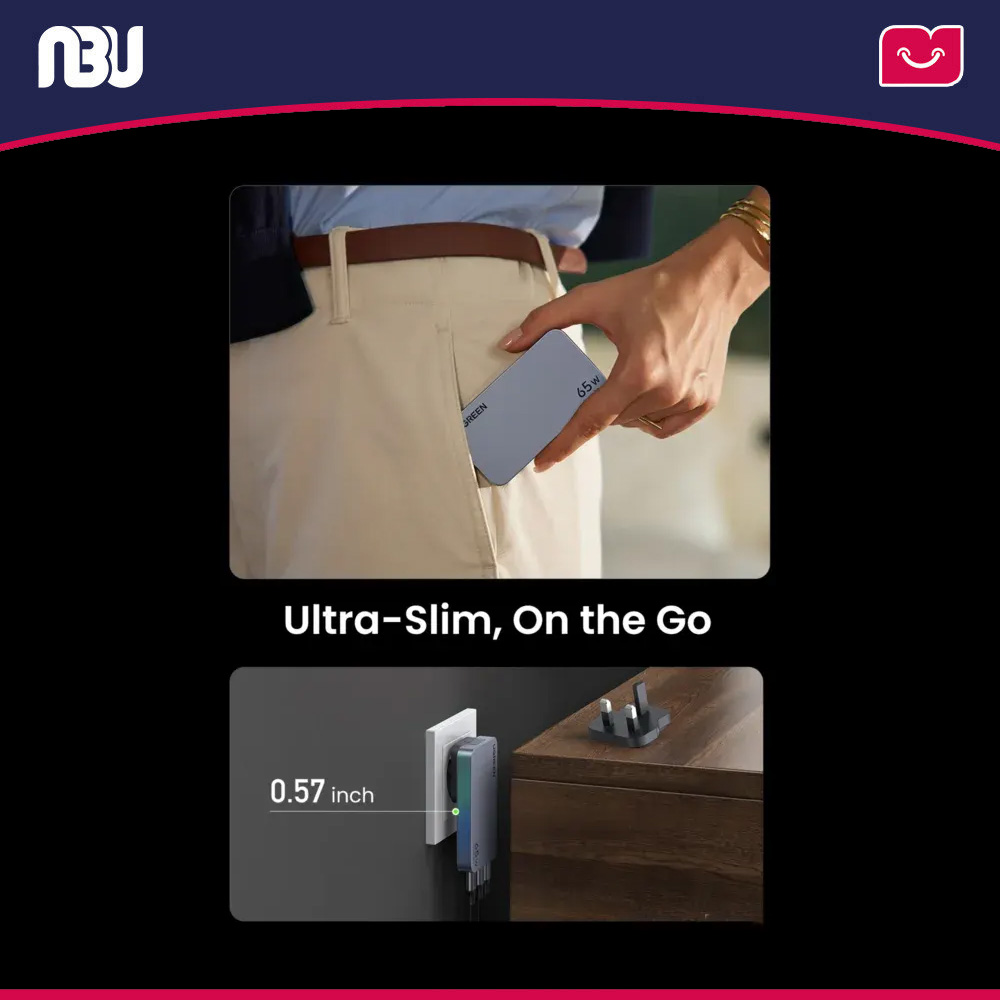 شارژر سه پورت شارژ سریع مجهز به فناوری GaN و PPS یوگرین مدل X753