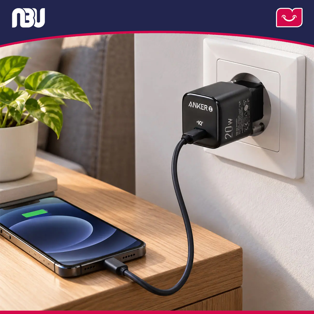 شارژر دیواری 2 پین 20 وات انکر مدلZolo کد A2699