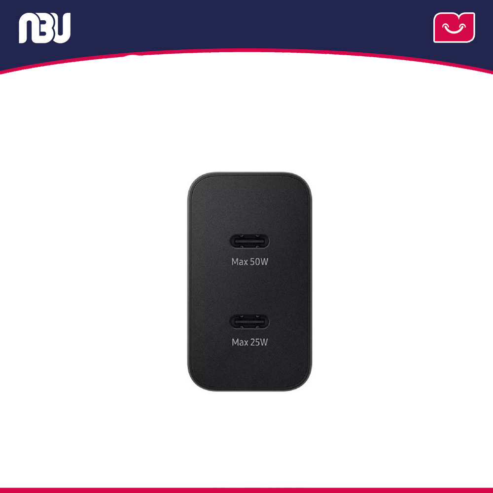 شارژر دیواری 3 پین (دو پورت تایپ سی) 50 وات (بدون کابل) سامسونگ مدل EP-T5020