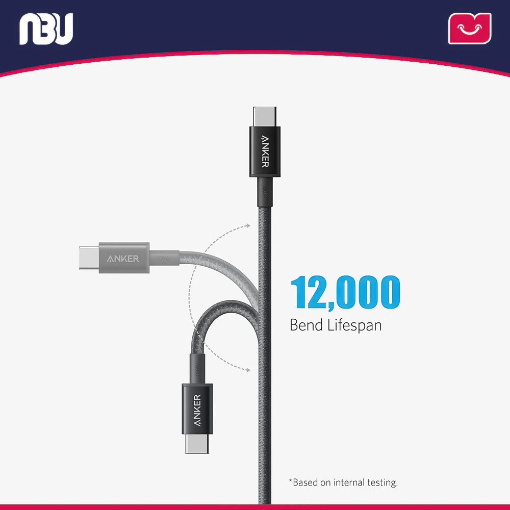 کابل تبدیل USB-C به USB-C انکر مدل 333 A8756 به طول 3ft