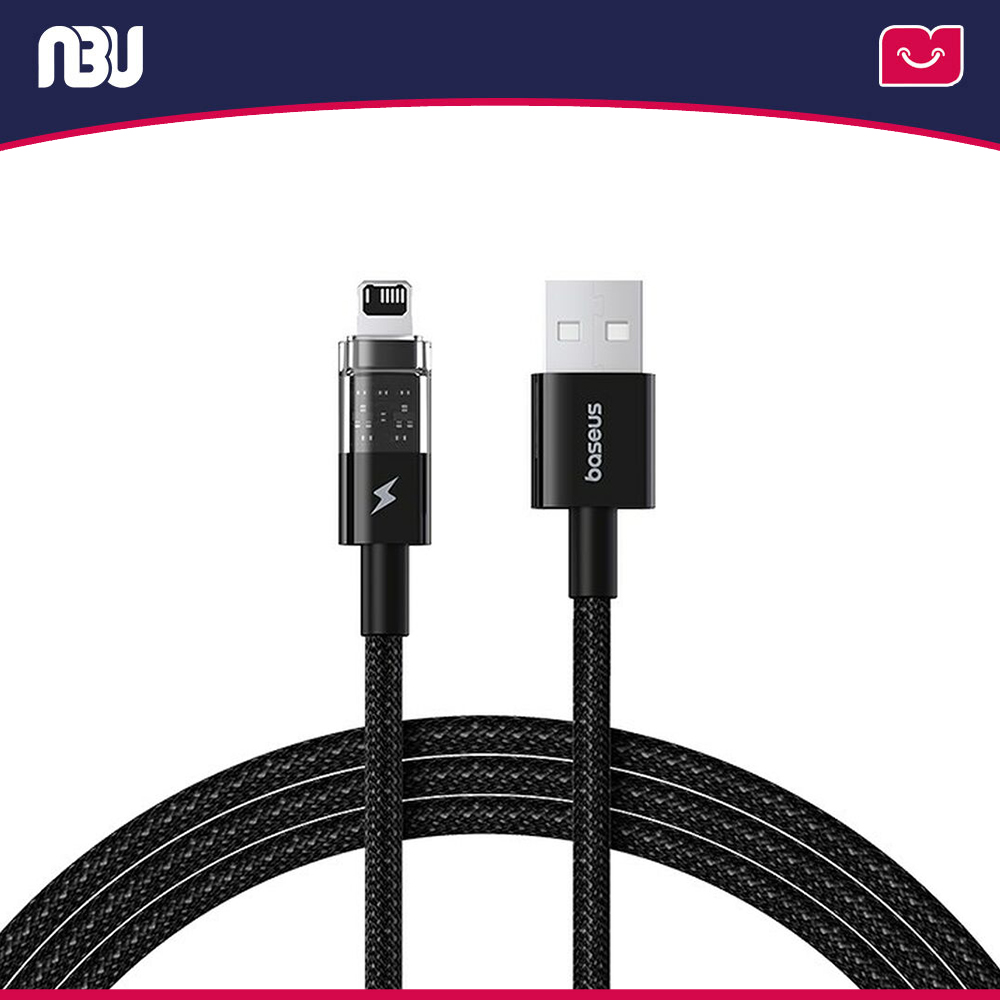 کابل تبدیل USB به لایتنینگ طول 1 متر بیسوس مدلGem کد P10373003111-00 شناسه 663902