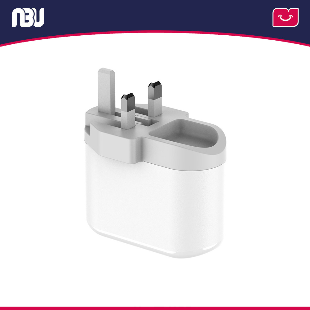 شارژر دیواری 38 وات سه پین با یک خروجی USB و یک خروجی USB-C مدل بودی AC328UW 
