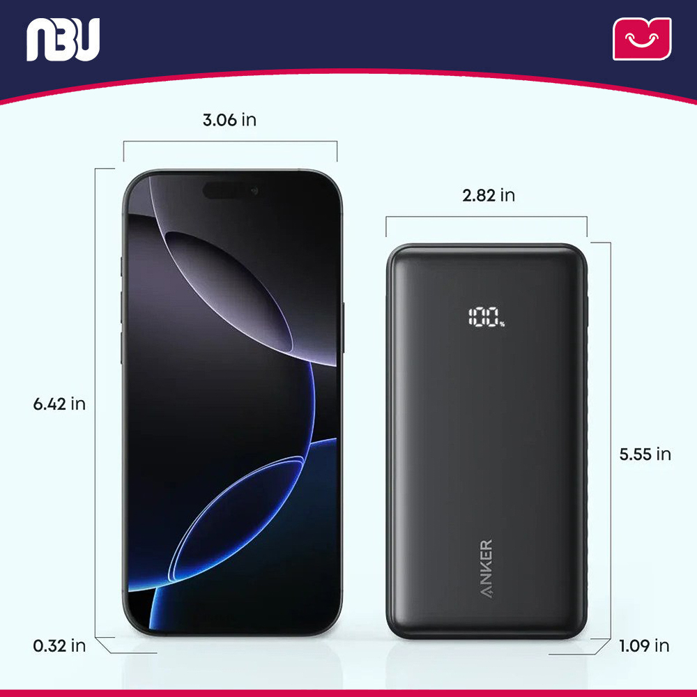 پاوربانک 20000 میلی آمپر 22.5 وات انکر مدل ZOLO کدA110EH11
