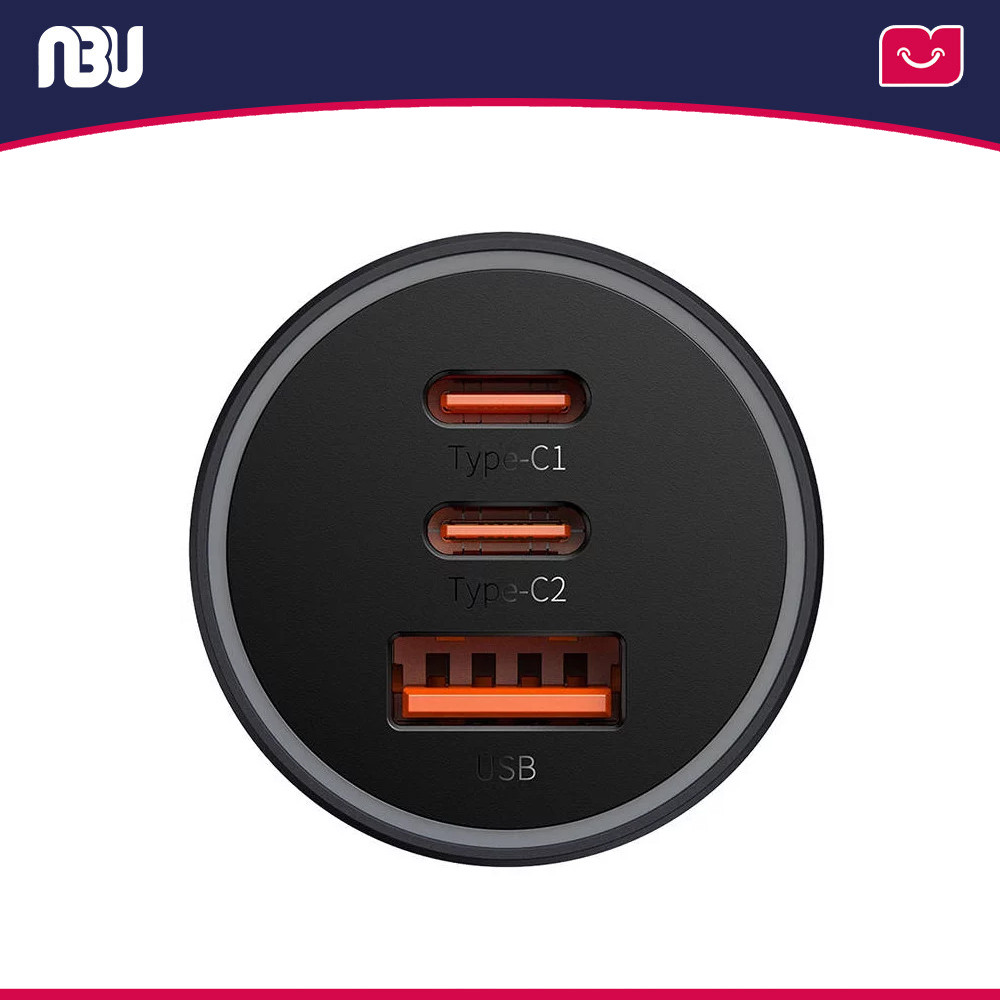 شارژر فندکی 65 وات بیسوس مدل Golden Contractor Pro کدCGJP010013 شناسه 610289  