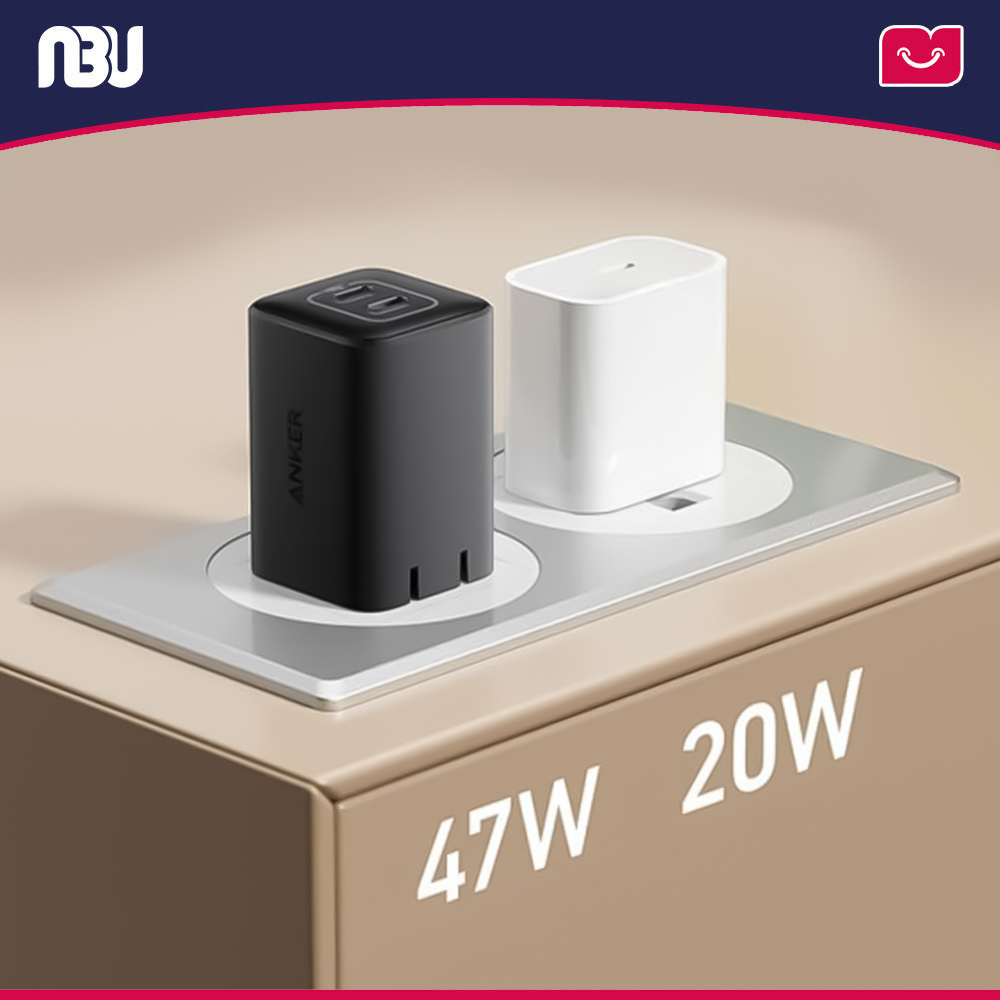 شارژر دیواری نانو 47 وات (20وات +27 وات) دو پورت انکر مدل A2039
