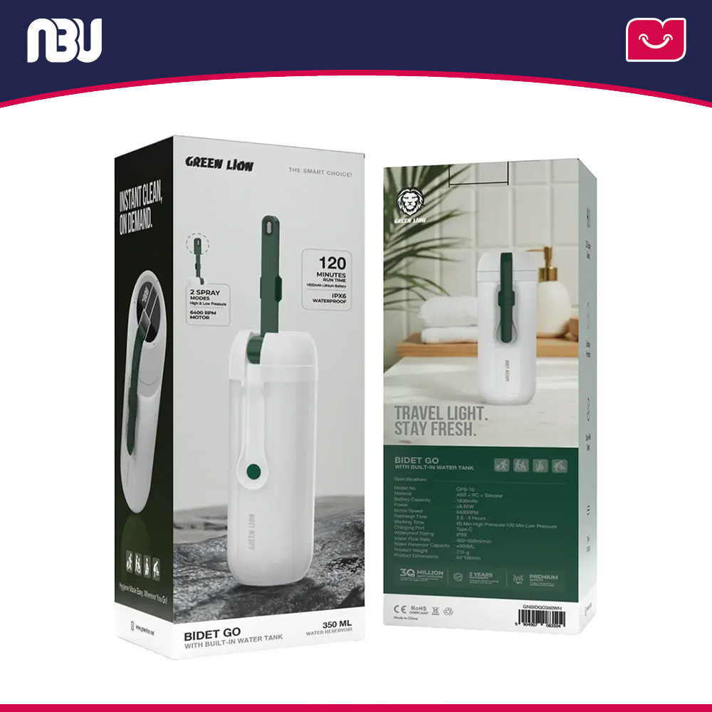 خودشور،دوش مسافرتی،گرین لاین مدل Bidet Go with Built-In Water Tank