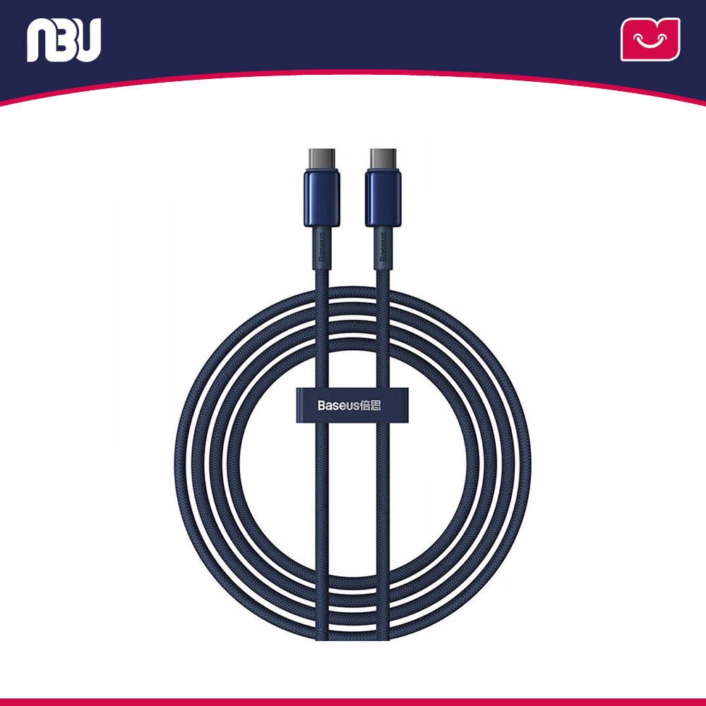 کابل تایپ سی به تایپ سی100 وات طول 2متر بیسوس کد P10319800321-04