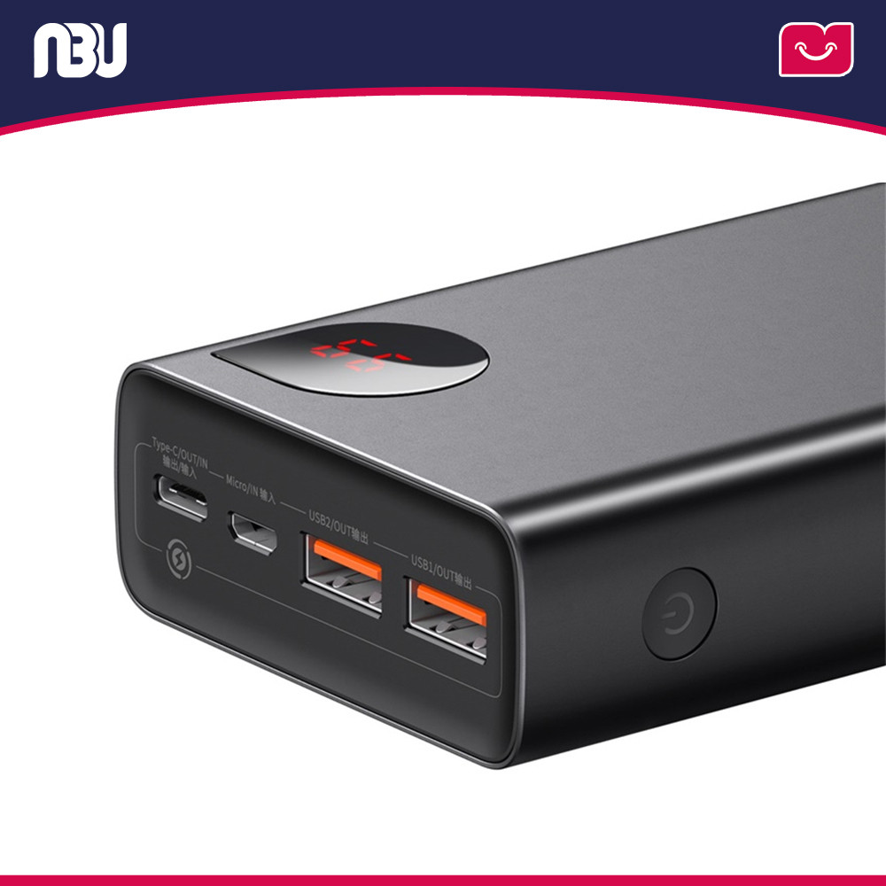 پاوربانک 20000 میلی آمپر 65 وات بیسوس  Adaman Metal Digital Display Quick Charge