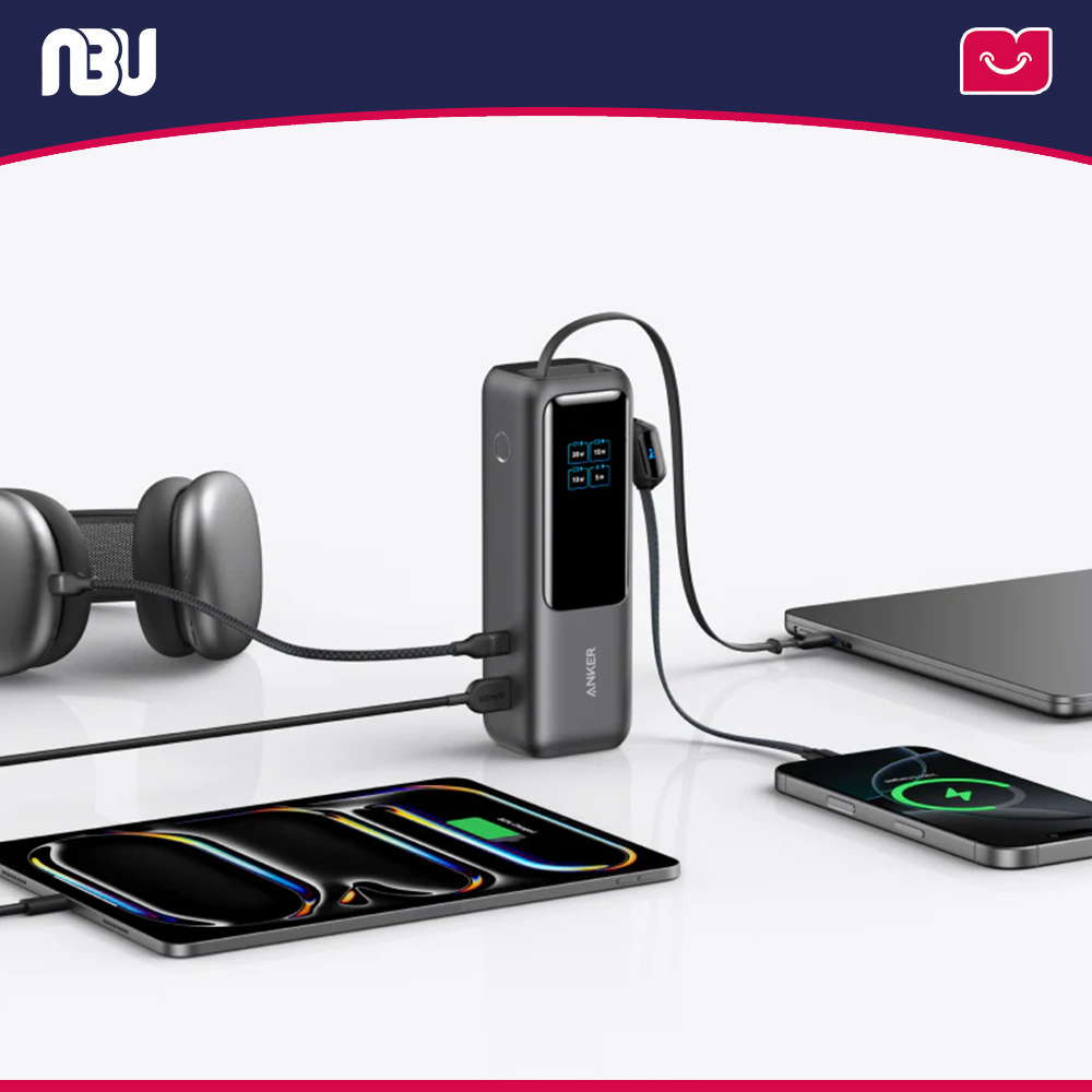 پاوربانک 165 وات انکر ظرفیت 25000 میلی آمپر مدل A1695h11