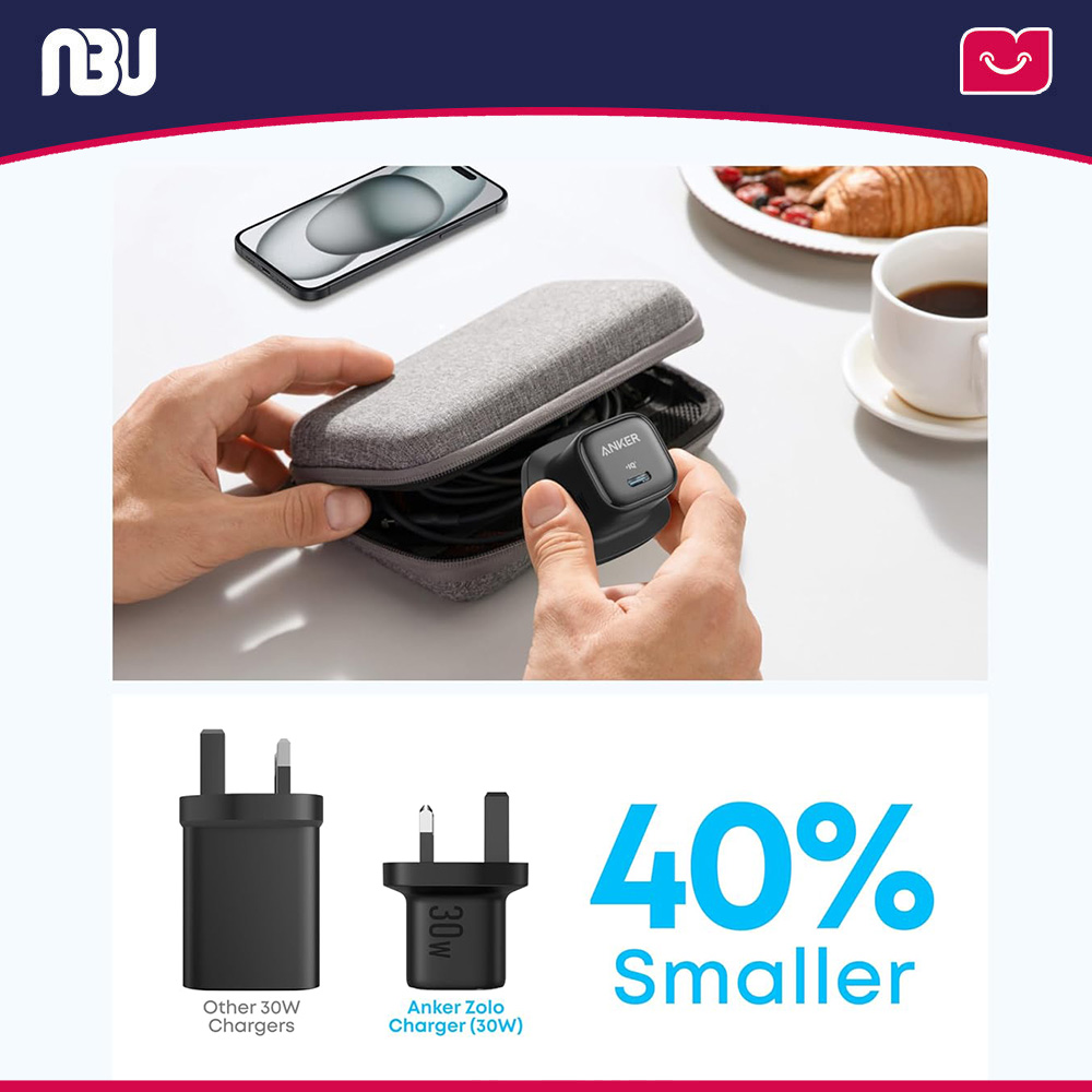 شارژر دیواری 30 وات (به همراه کابل) انکر مدل Zolo کد B2698
