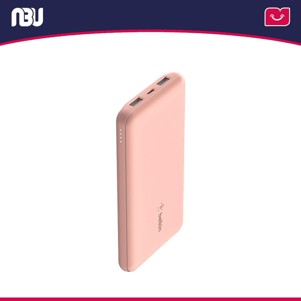 پاور بانک  10000 میلی آمپر 3 پورت به همراه کابل USB-A به USB-C بلکین مدل BPB011bt(boost charge)