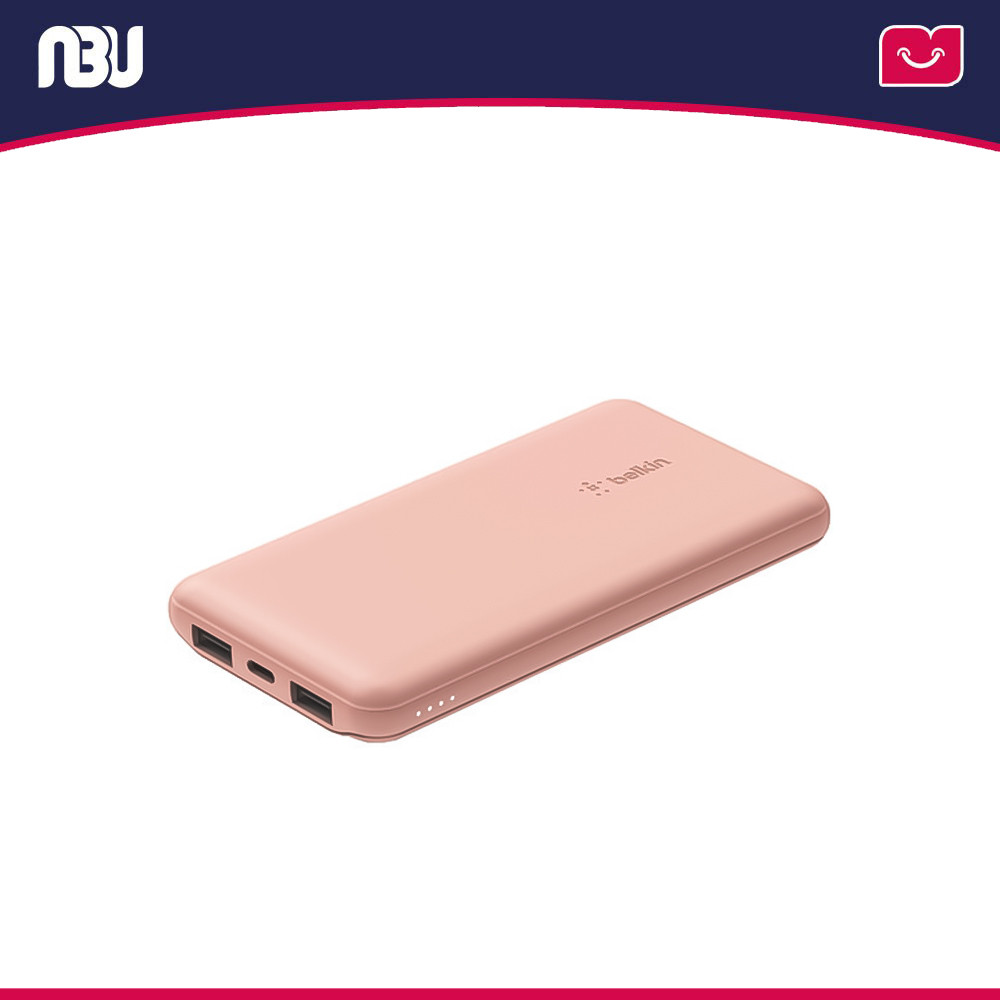 پاور بانک  10000 میلی آمپر 3 پورت به همراه کابل USB-A به USB-C بلکین مدل BPB011bt(boost charge)