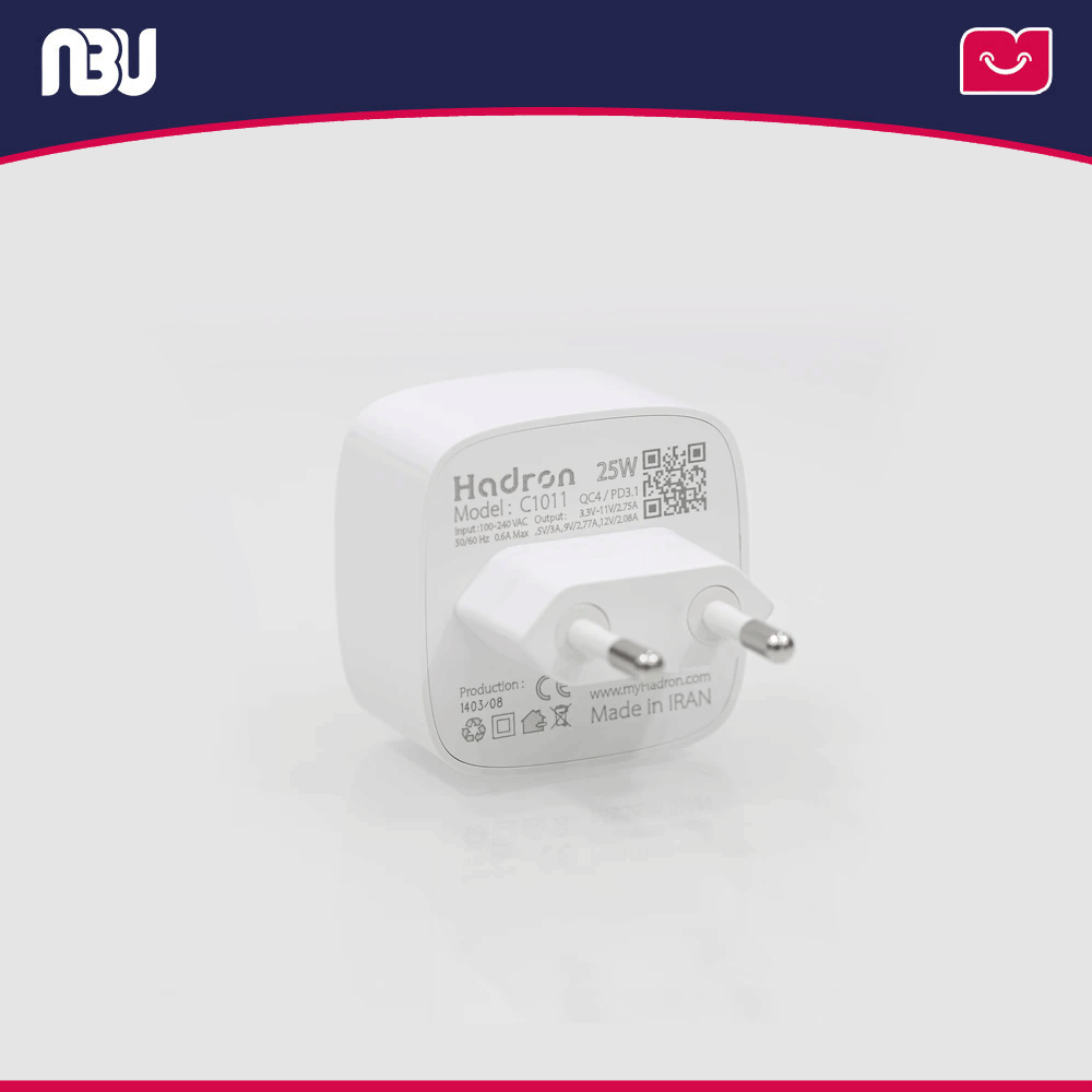 شارژر دیواری  ظرفیت ۲۵ وات هادرون مدل  C1011 