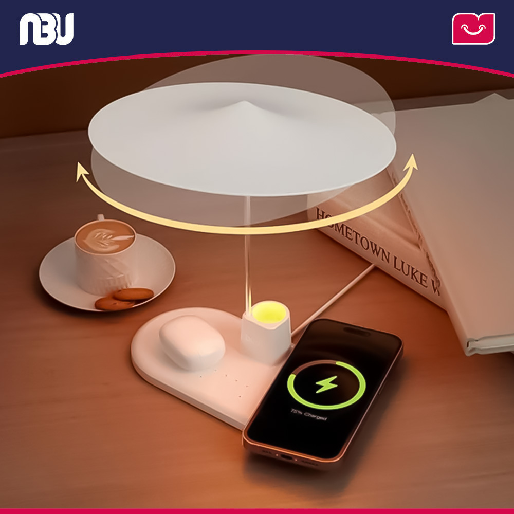 شارژر بی سیم سه کاره 20 وات تایمردار و دارای نورپردازی بودی مدل WL4800